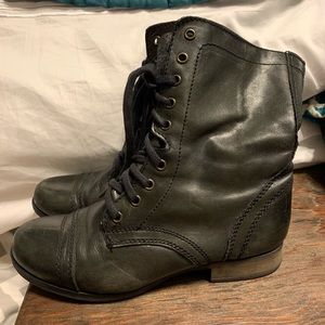 Steve Madden Black Combat Boots